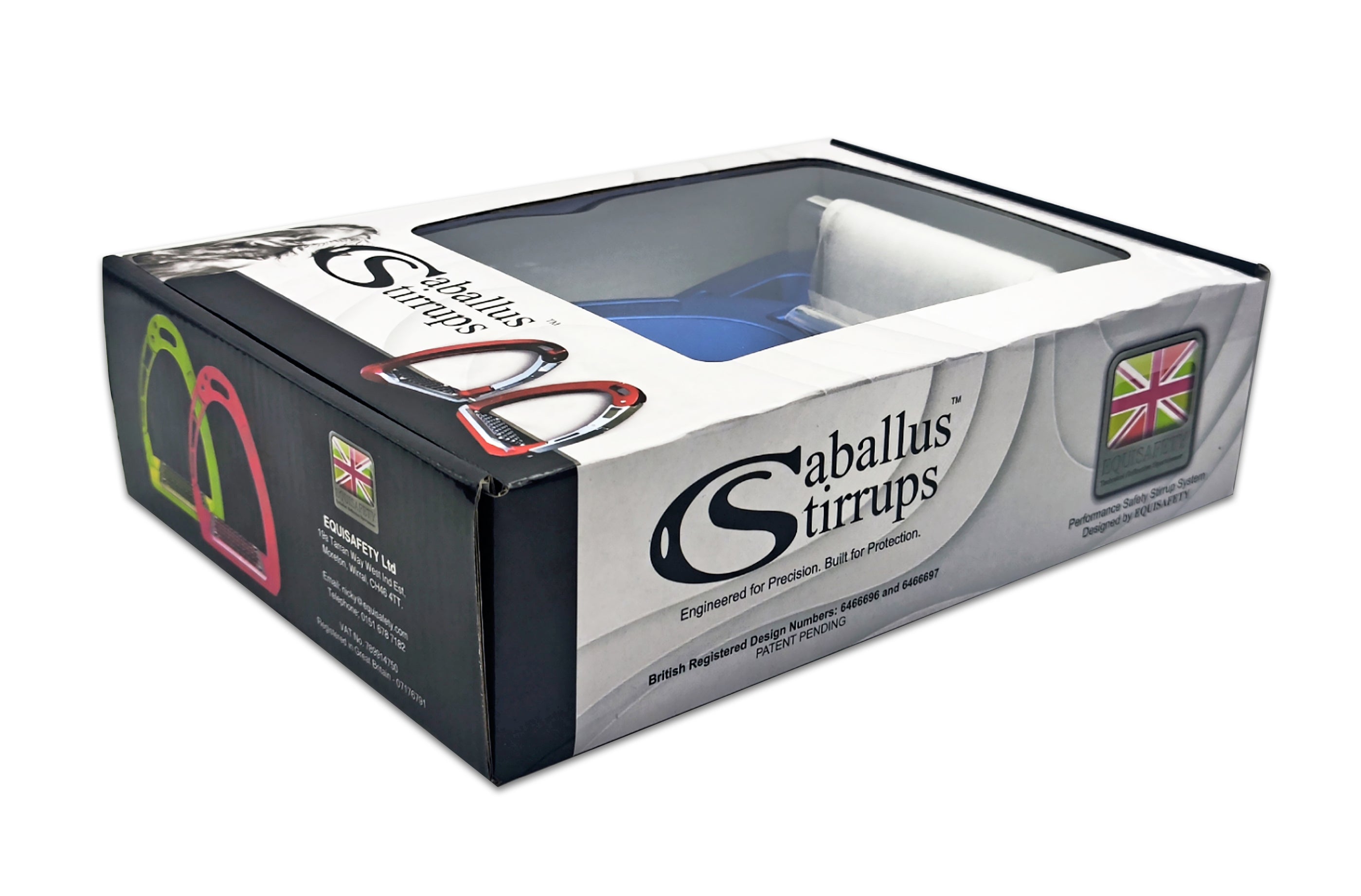 Equisafety Caballus Safety Stirrups - Single Arm Action & 5 degree inclination - Red