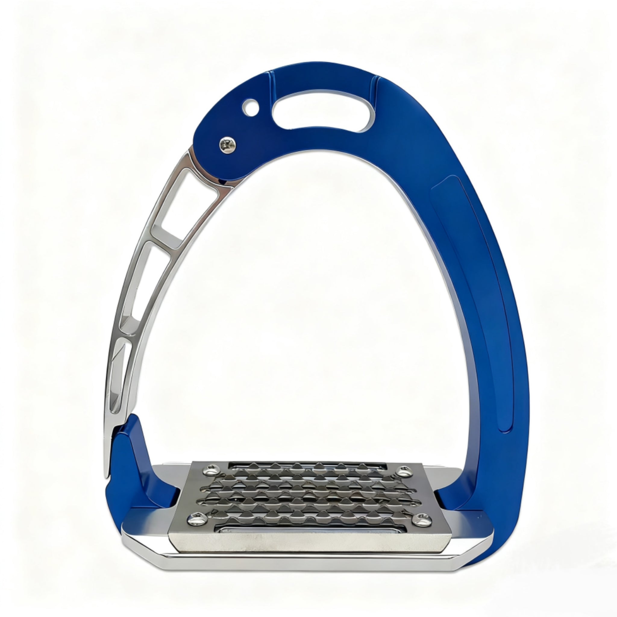Equisafety Caballus Safety Stirrups - Single Arm Action & 5 degree inclination - Royal Navy