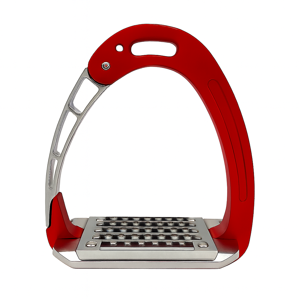 Equisafety Caballus Safety Stirrups - Single Arm Action & 5 degree inclination - Hi Vis Yellow