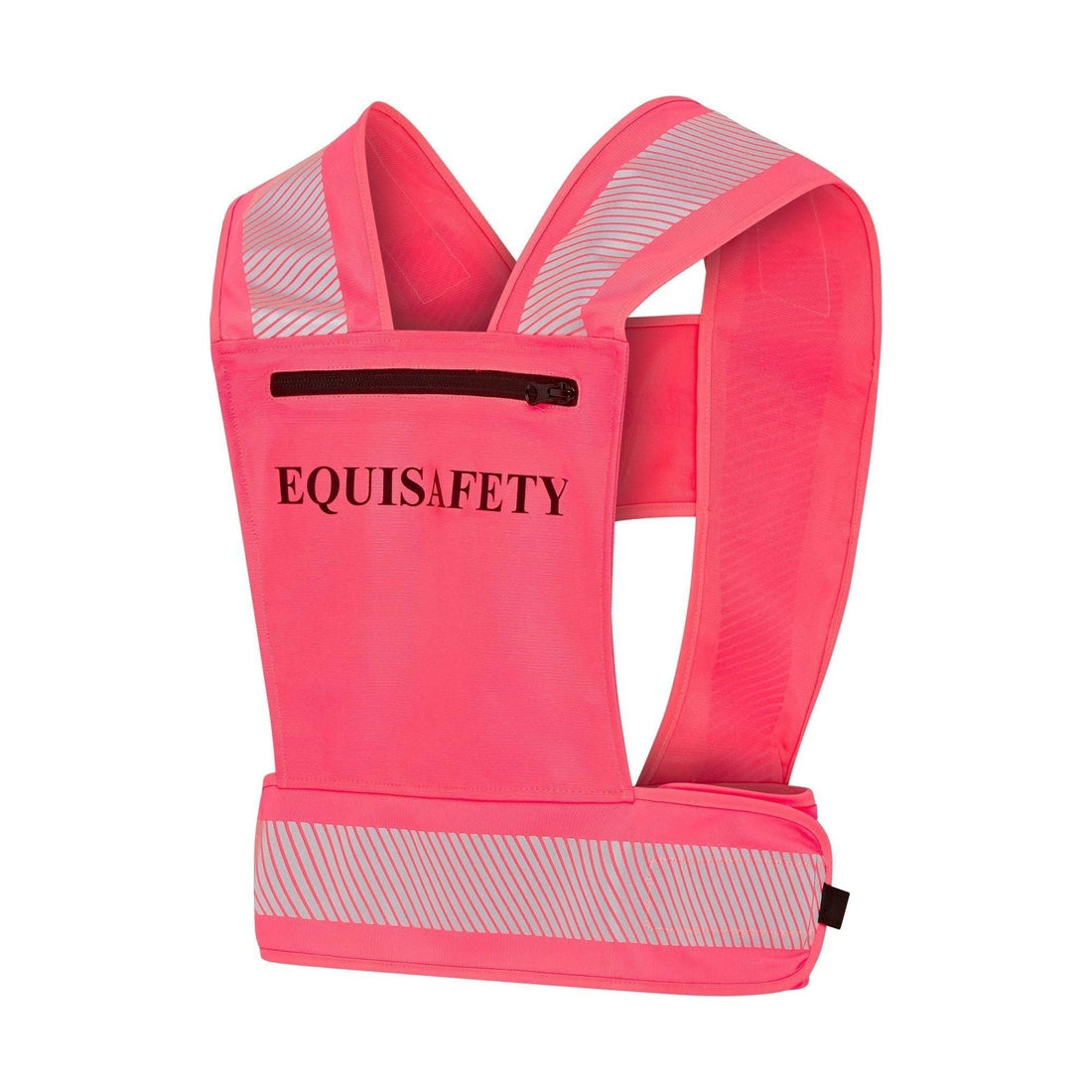 Adjustable Reflective Harness with pocket - PINK - Equisafety