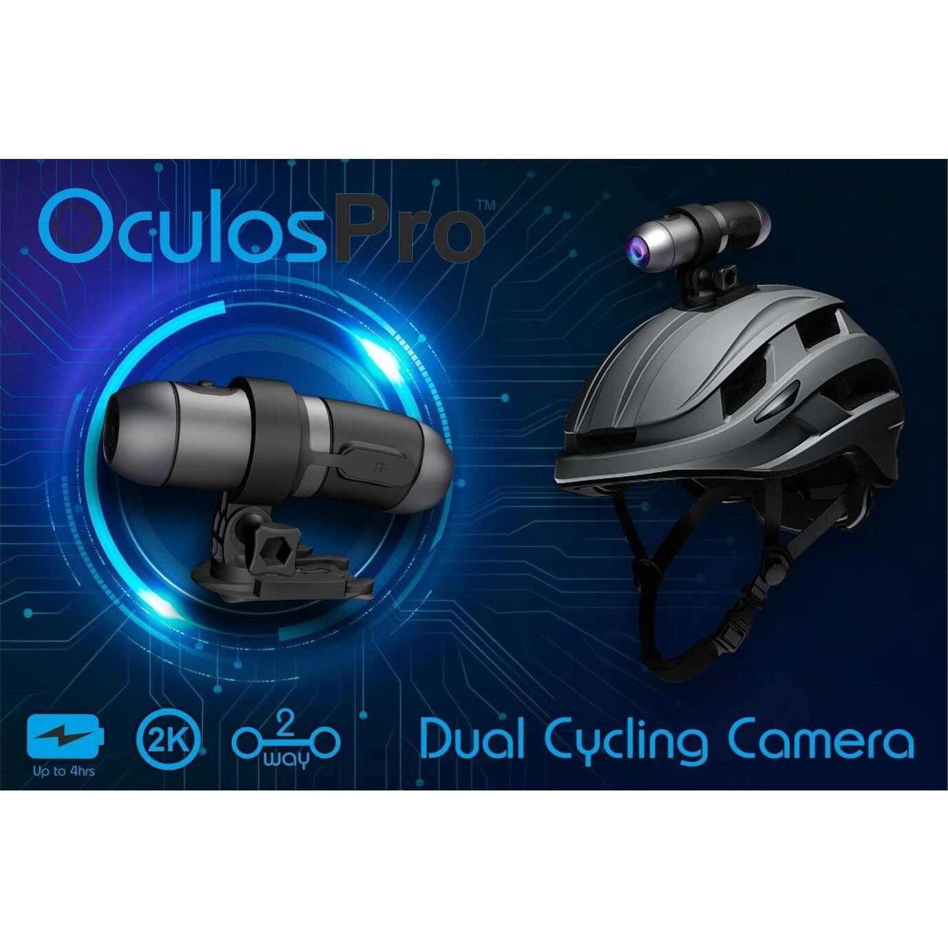 Cycling Helmet Camera OculosPro 2K 2 - way - Equisafety