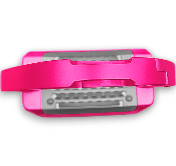 Equisafety Caballus Safety Stirrups with Double Arm Action - Hi Vis Pink - Equisafety