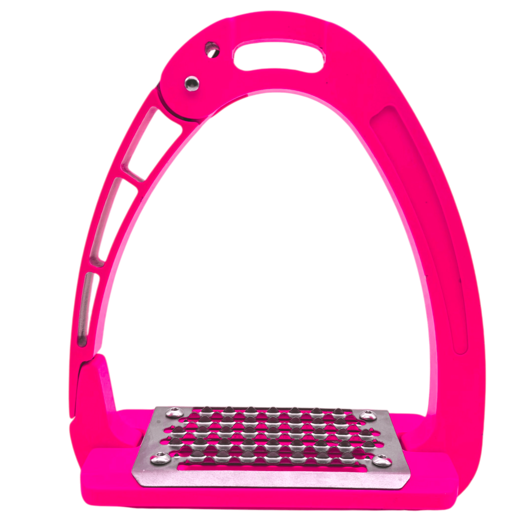 Equisafety Caballus Safety Stirrups with Single Arm Action - HI - VIS YELLOW - Equisafety