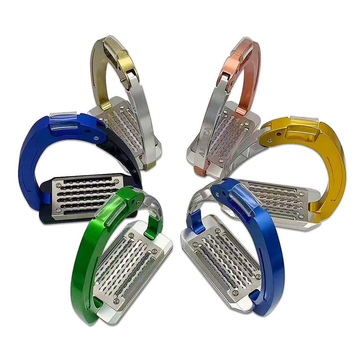 Equisafety Caballus Safety Stirrups with Single Arm Action - HI - VIS YELLOW - Equisafety