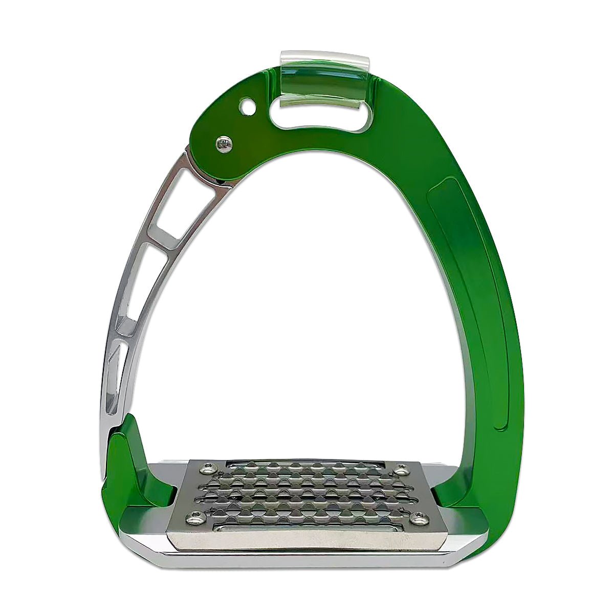 Equisafety Caballus Safety Stirrups with Single Arm Action - HI - VIS YELLOW - Equisafety