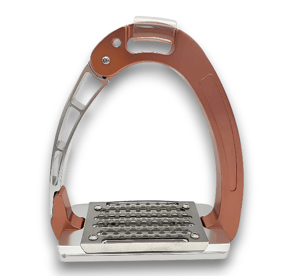 Equisafety Caballus Safety Stirrups with Single Arm Action - HI - VIS YELLOW - Equisafety