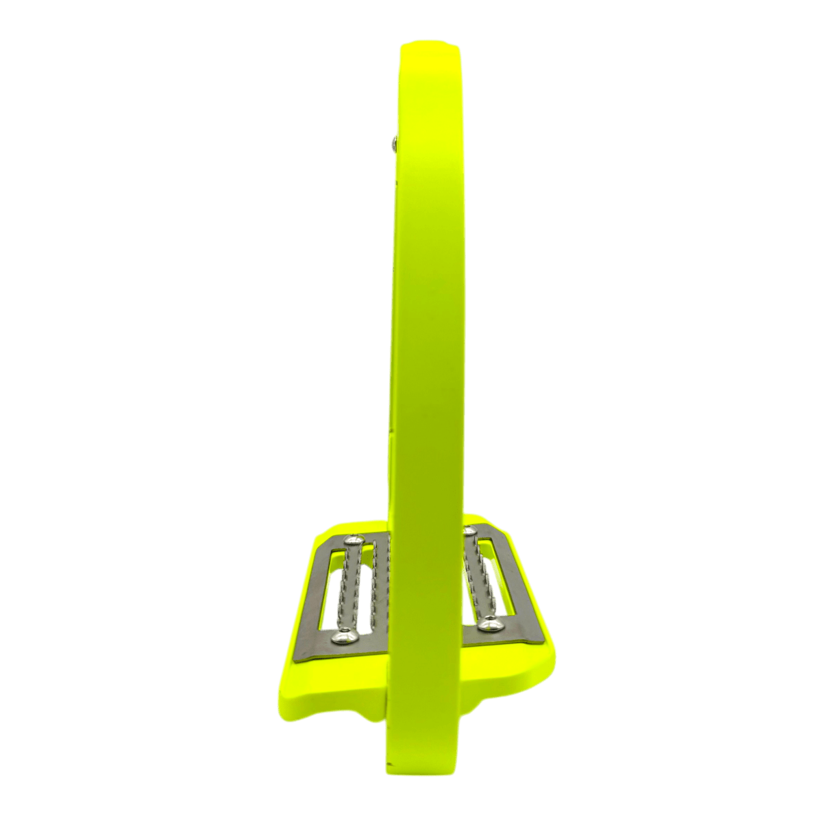 Equisafety Caballus Safety Stirrups with Single Arm Action - HI - VIS YELLOW - Equisafety