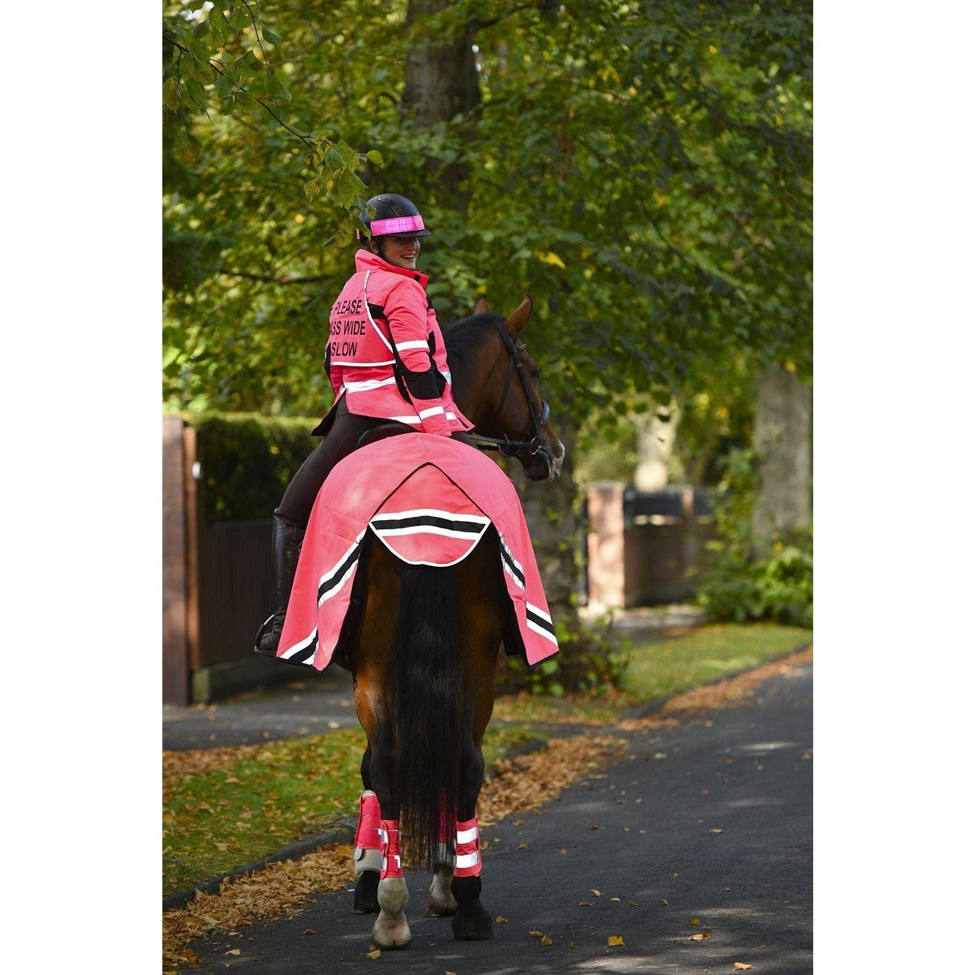 Equisafety Hi Vis Winter Inverno Equestrian Riding Jacket - Pink - Equisafety
