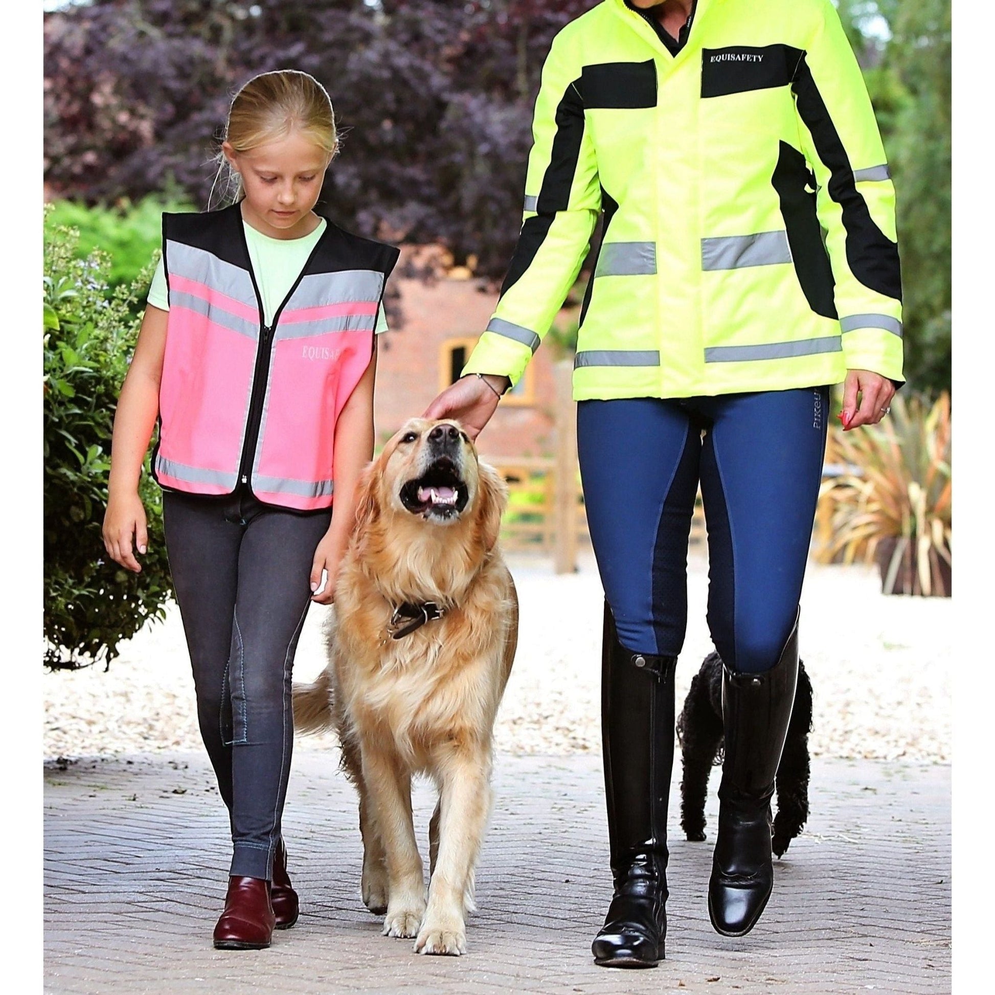 Equisafety Hi Vis Winter Inverno Equestrian Riding Jacket - Pink - Equisafety