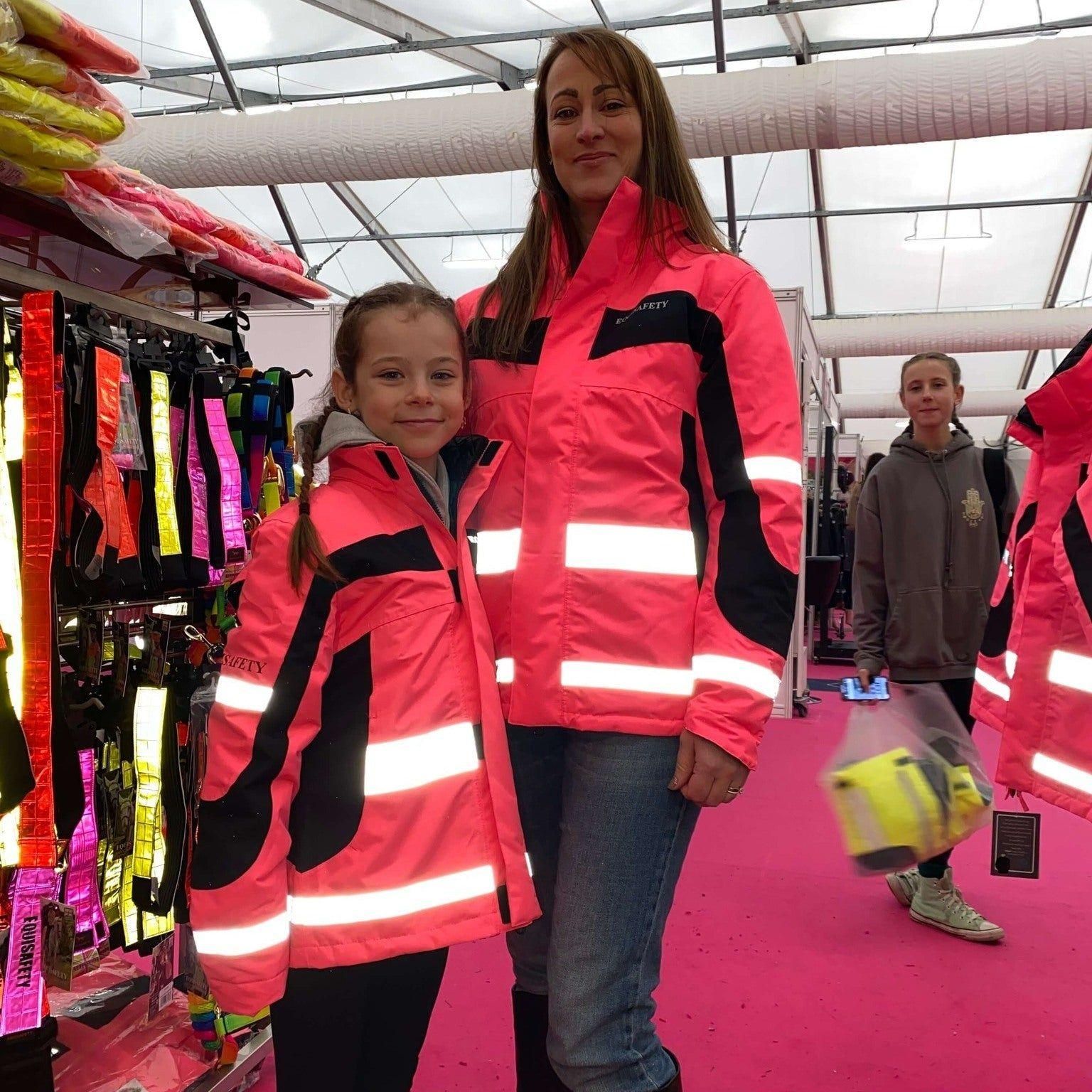 Equisafety Hi Vis Winter Inverno Equestrian Riding Jacket - Pink - Equisafety
