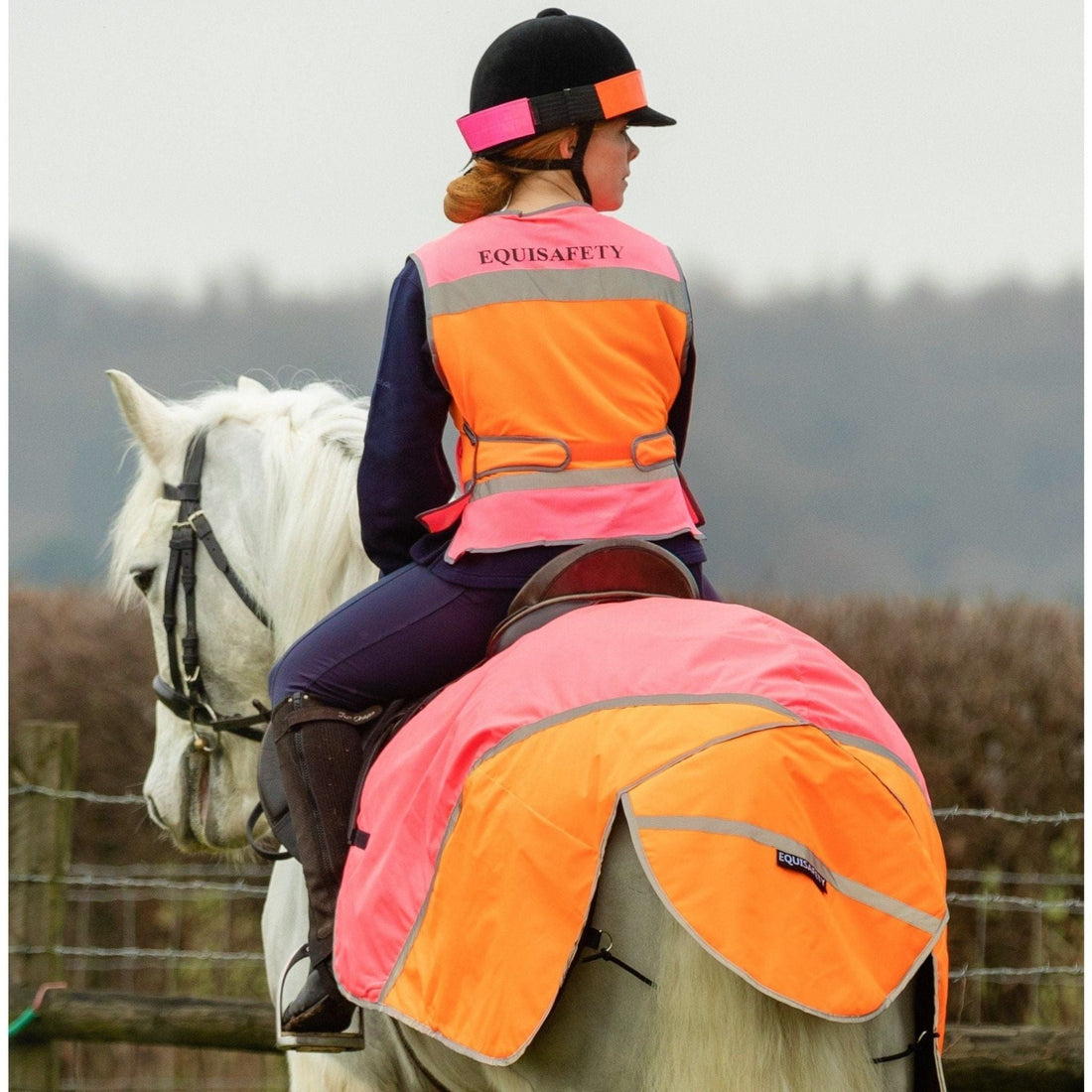 Equisafety Reflective Multi Colour Hi Vis Child Waistcoat - P/O - Equisafety