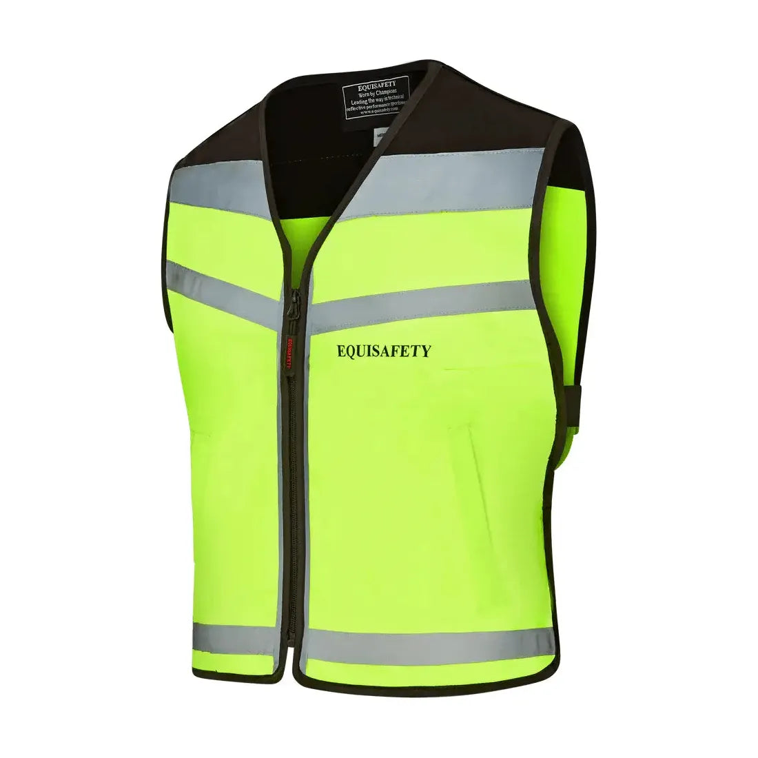 Equisafety Reflective Hi Vis Waistcoat Yellow - HORSE IN TRAINING - Equisafety