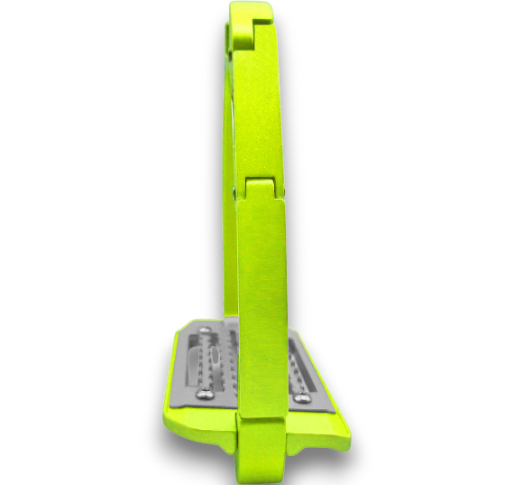 Equisafety Caballus Safety Stirrups - Double Arm Action & 5 degree inclination - Hi Vis Yellow
